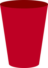 simple vector illustration of a red party cup on white background