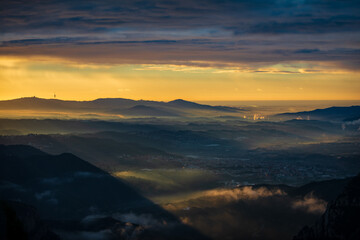 Sunrise over Montserrat, Spain