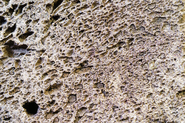 Close up of natural pumice stone texture . Porous pumice abstract background.