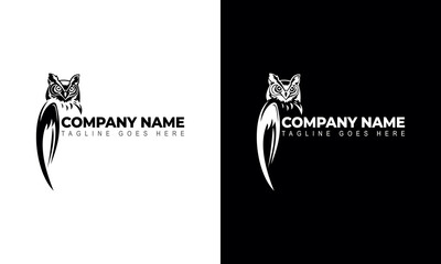 Ilustration vector graphic of Owl log. Coat design with a white or black background.