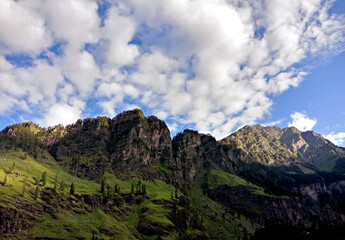 mountain landscape with clouds