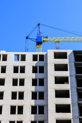 Construction of new modern residential building