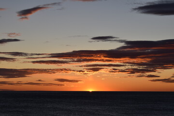 sunset over the sea