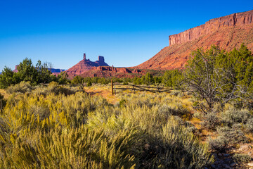 Obraz premium View of Red Rock Castle Valley at Utah