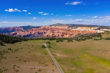 Fototapeta premium Aerial view of the beautiful Cedar Breaks National Monument