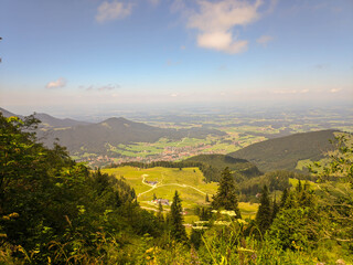 Naklejka premium Blick von der Kampenwand auf den Chiemsee 