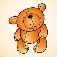 Vector teddy bear toy