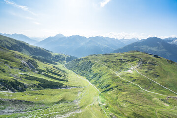 Idyllic summer landscape in the Alps