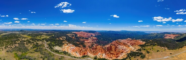 Naklejka premium Aerial view of the beautiful Cedar Breaks National Monument