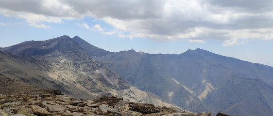 Fototapeta na wymiar Hiking in Sierra Nevada in summer