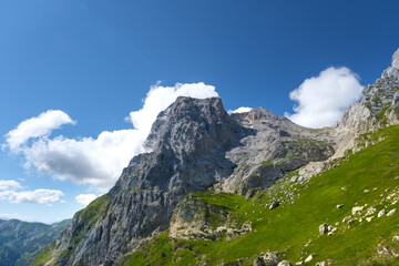 Fototapeta na wymiar great horn of the mountain area of the great stone of italy