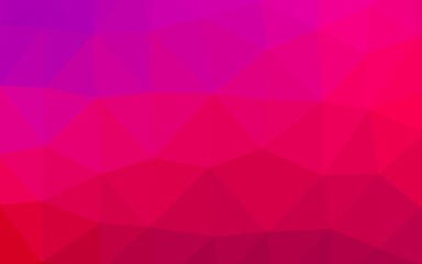 Light Purple, Pink vector triangle mosaic texture. Colorful illustration in Origami style with gradient.  Textured pattern for background.