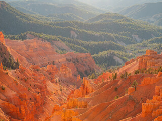 Beautiful landscape saw from Sunset View Overlook of Cedar Breaks National Monument