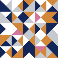 Vector modern seamless colorful triangle pattern. Background, print, texture, textile print, decoration, triangle wallpaper.