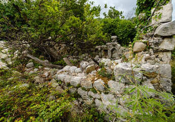 The medieval settlement  was completely destroyed during the earthquake 1979, Sutomore, Bar Region,...