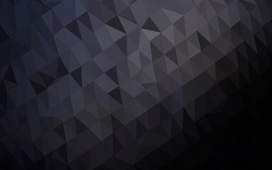 Dark Black vector polygon abstract backdrop. A sample with polygonal shapes. Elegant pattern for a brand book.