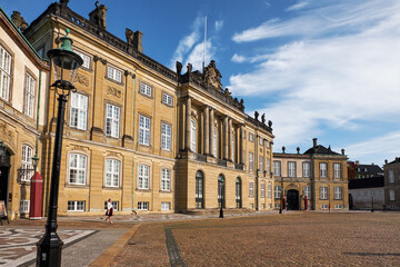 Fototapeta premium Denmark. Copenhagen. Houses and streets of Copenhagen. City autumn landscape. September 19, 2018