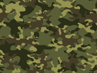 
Camouflage military seamless green vector background for textiles. Forest pattern.