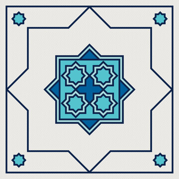 islamic oriental, geometric motif. traditional islamic, arabic, persian and ottoman design vector illustration
