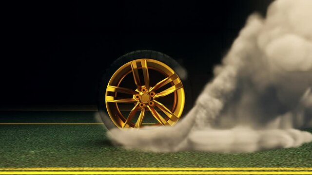 Burnout Wheel & Smoke Intro Logo Motion Graphic Background