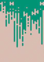 Abstract Rounded Color Lines halftone transition background illustration