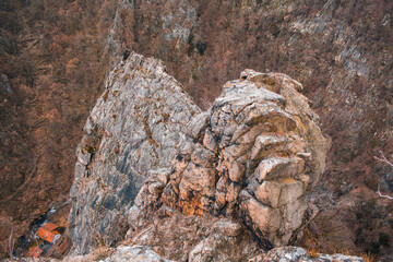 Wild Bodetal from Rosstrappe viewpoint at Harz Mountains National Park in Germany