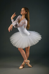 Naklejka premium Graceful ballerina dancing