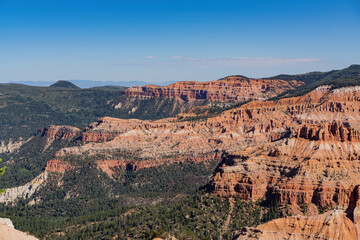 Beautiful landscape saw from Point Supreme Overlook of Cedar Breaks National Monument