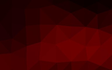 Dark Red vector triangle mosaic texture. Colorful illustration in Origami style with gradient.  Template for a cell phone background.