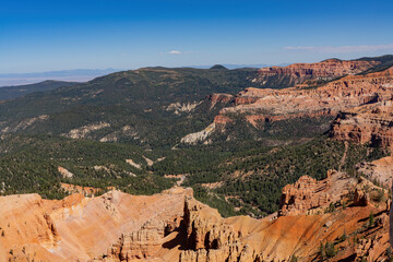Beautiful landscape saw from Ramparts Trail of Cedar Breaks National Monument