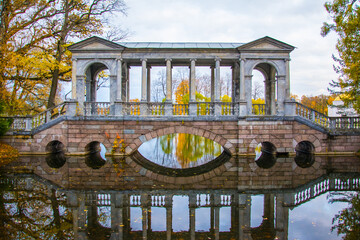 The bridge in the park of the city of Pushkin.
