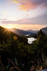 sunset in the mountains