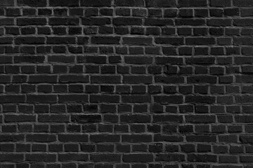 Fototapeta na wymiar The background of the old black brick wall for design interior