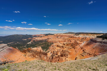 Beautiful landscape saw from Ramparts Trail of Cedar Breaks National Monument