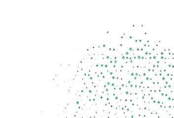 Light Green vector texture with playing cards.