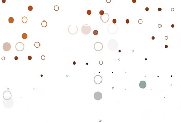 Light Orange vector template with circles.