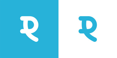 Letter R logo icon design template elements