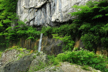 岩手県住田町 夏の鏡岩