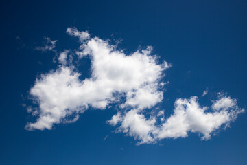 Isolated cloud in the blue sky