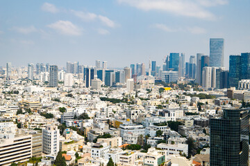 Fototapeta na wymiar View over the city. Aerial skyline