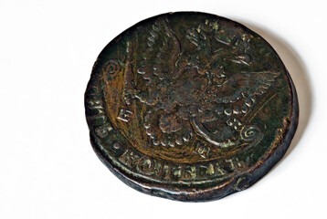 Obverse of an old vintage coin