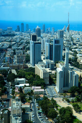 Aerial view of the city of Tel Aviv, Israel