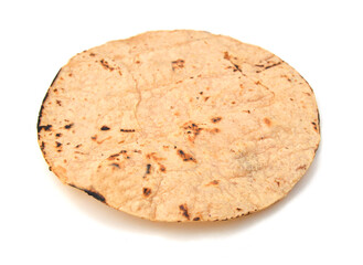 tortilla on white background