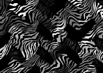 abstract animal print with fur