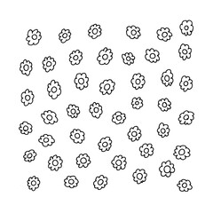 Pattern of small chamomile flowers.