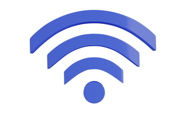 3d illustration of wifi connection icon representing communication