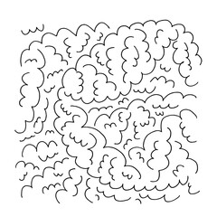 Black and white pattern of clouds or smoke.