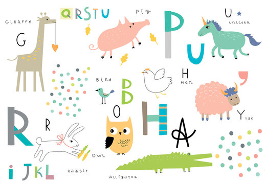 Cute Alphabet Art Kit with Animals