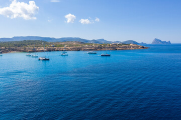 Blue sea on the White Island