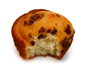 Granola Breakfast Muffins on white background